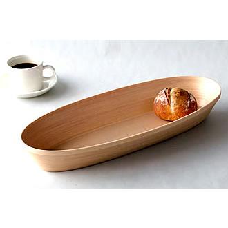 細長パンバスケットボウル ナチュラル 40センチの長さがとっても便利 受注製造 食卓にお洒落なアクセント バケット入、カトラリーとして幅広く BUNACO/ブナコ | BUNACO