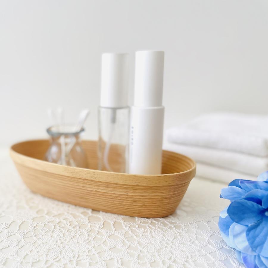 ブナコ製コスメティックトレイ・ナチュラル Sサイズ ｃ625 お洒落なオーバル型フォルム お化粧道具や小物をまとめて ギフト・プレゼントに 3% BUNACO | BUNACO | 04