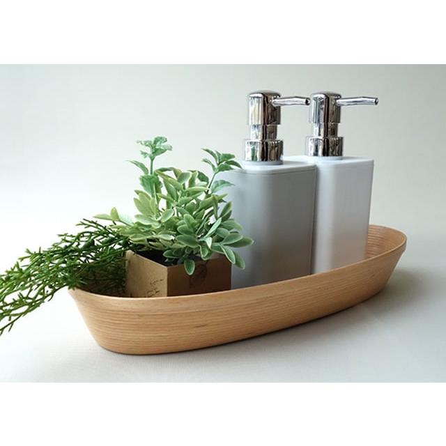 ブナコ製コスメティックトレイ・ナチュラル Lサイズ ｃ627 お洒落なオーバル型フォルム お化粧道具や小物をまとめて ギフト・プレゼントに 3% BUNACO | BUNACO | 03