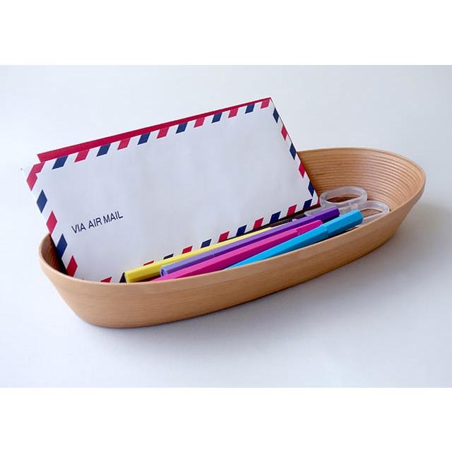 ブナコ製コスメティックトレイ・ナチュラル Lサイズ ｃ627 お洒落なオーバル型フォルム お化粧道具や小物をまとめて ギフト・プレゼントに 3% BUNACO | BUNACO | 05