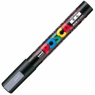 三菱鉛筆 POSCA ポスカ 中字 銀 PC-5M.26｜bunbogu-netshopping