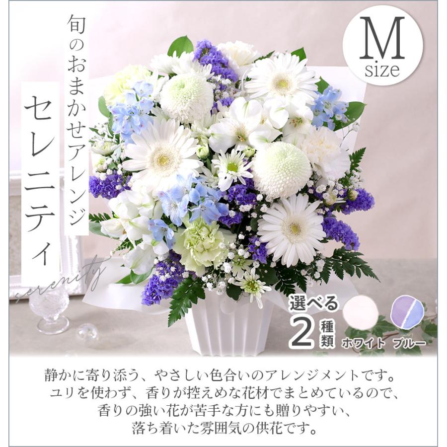 BunBunBee クール便対応 花 お供え 旬のおまかせアレンジM お悔やみ