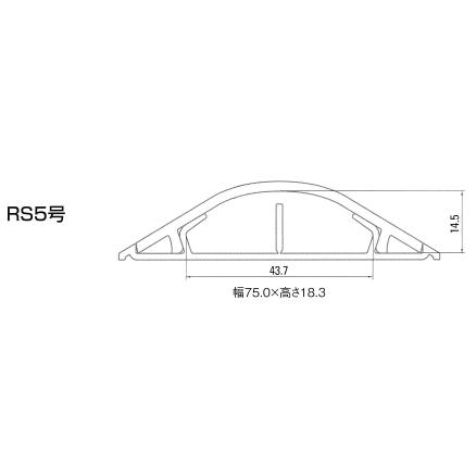 マサル工業 床面用配線モール(セパレート付き) ガードマンII RS5 マサル工業 床面用配線モール(セパレート付き) ガードマンII RS5