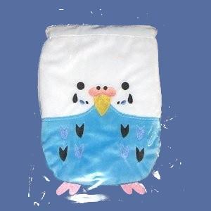 トーシンパック ｐｉ ふわふわ巾着 セキセイインコ青 訳あり品送料無料