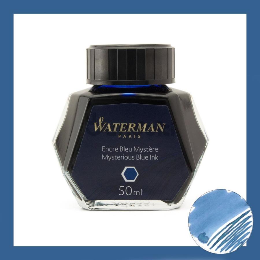 WATERMAN/ウォーターマン ボトルインク (MYSTERIOUS BLUE/ブルーブラック)｜bundoki