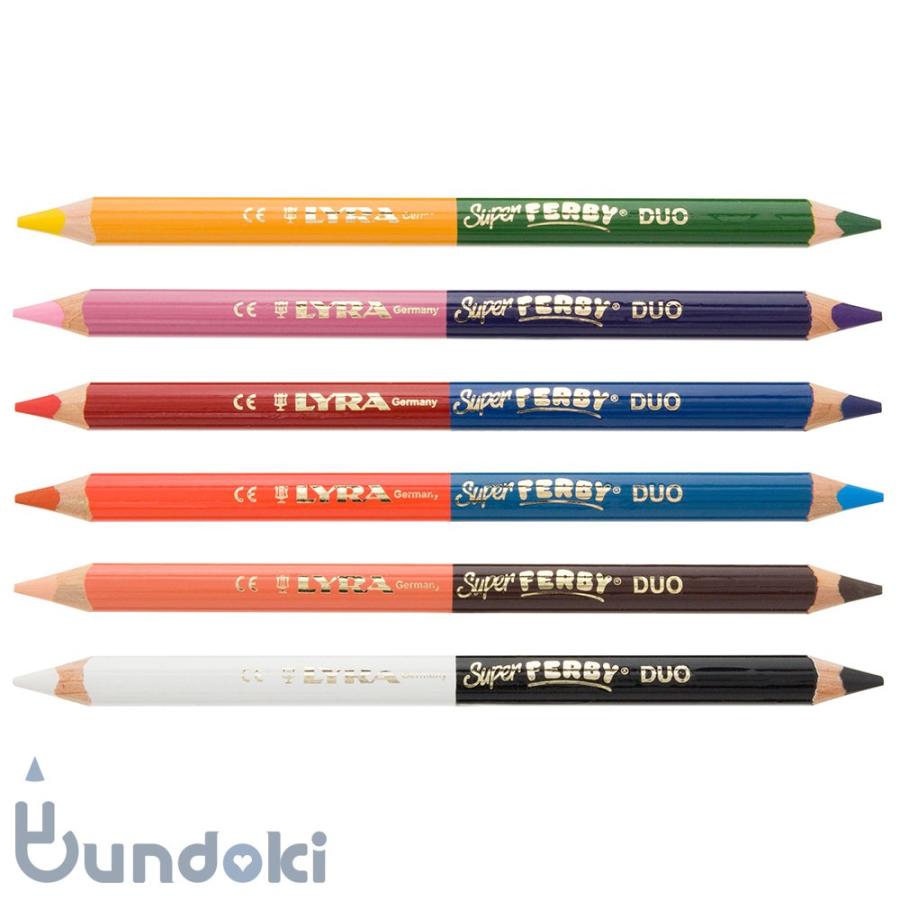 LYRA リラ SUPER FERBY DUO Colors 2色色鉛筆6本セット (12色) : 文具 