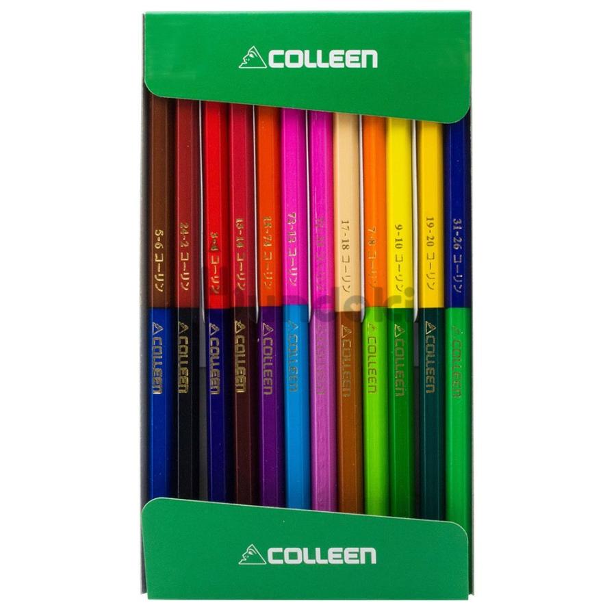 コーリン色鉛筆 colleen 787六角 12本24色紙箱入り色鉛筆｜bundoki｜02