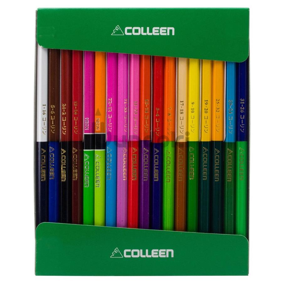 コーリン色鉛筆 colleen 787六角 18本36色紙箱入り色鉛筆｜bundoki｜02