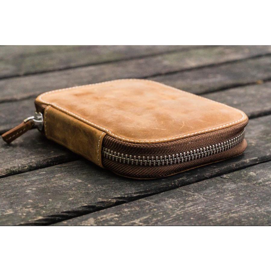 Galen Leather ガレンレザー レザーラウンドジップ10本差しペンケース
