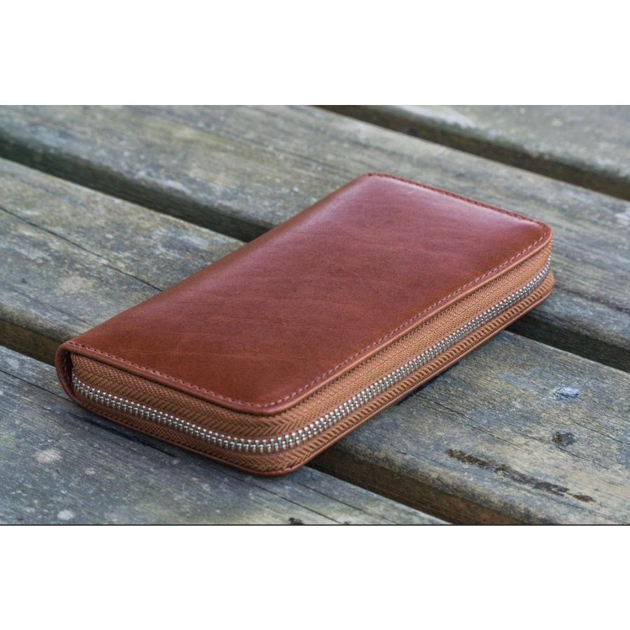 Galen Leather ガレンレザー レザー ジップ3本差しペンケース