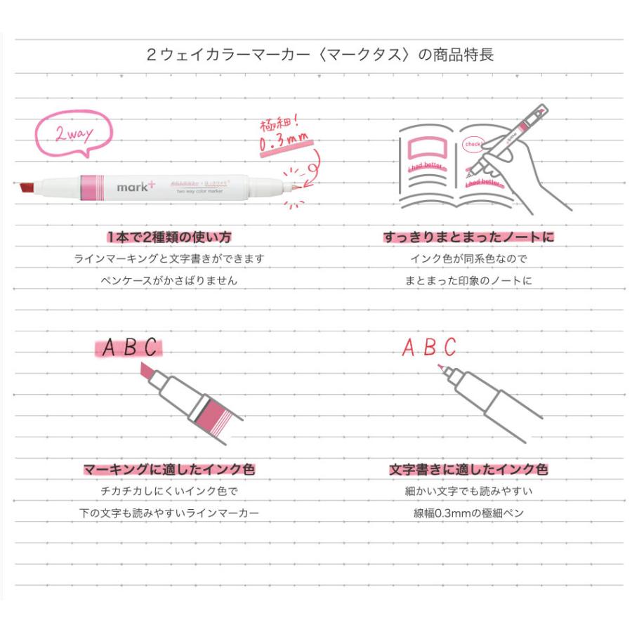 KOKUYO コクヨ mark+ マークタス2ウェイカラーマーカー (イエロー)｜bundoki｜05