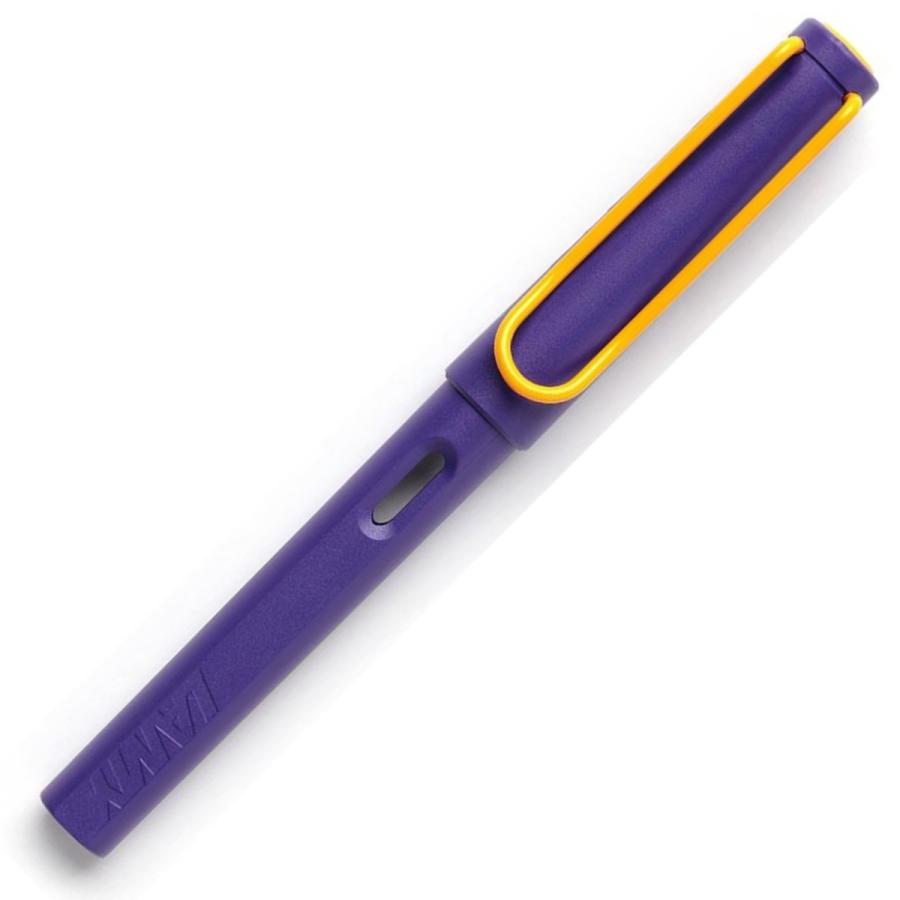 LAMY（ラミー） SAFARI 万年筆 ヴァイオレット黄色クリップ (F 細字