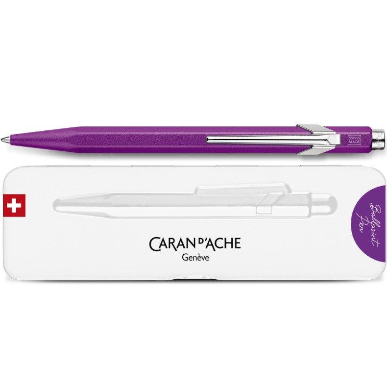 CARAN d'ACHE COLORMAT-X ボールペンセット 新品未使用 849™カラーマットX バイオレット ボールペン スリムパック入