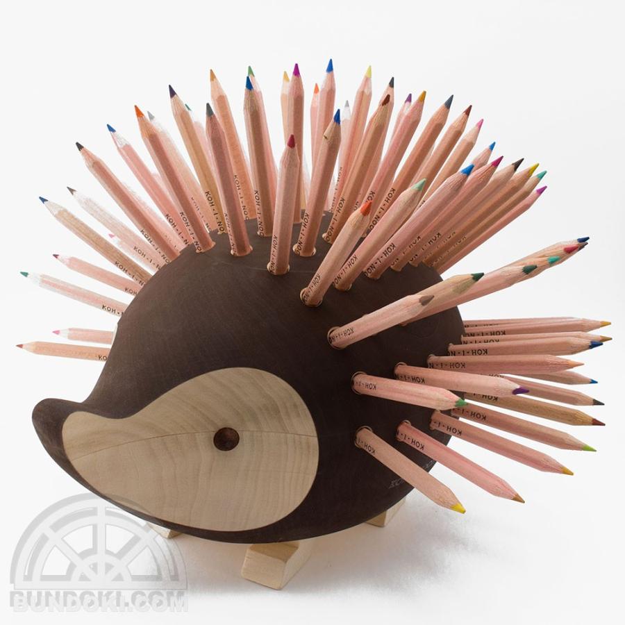 コヒノール（KOH-I-NOOR） ハリネズミ型色鉛筆スタンド(ダークブラウン