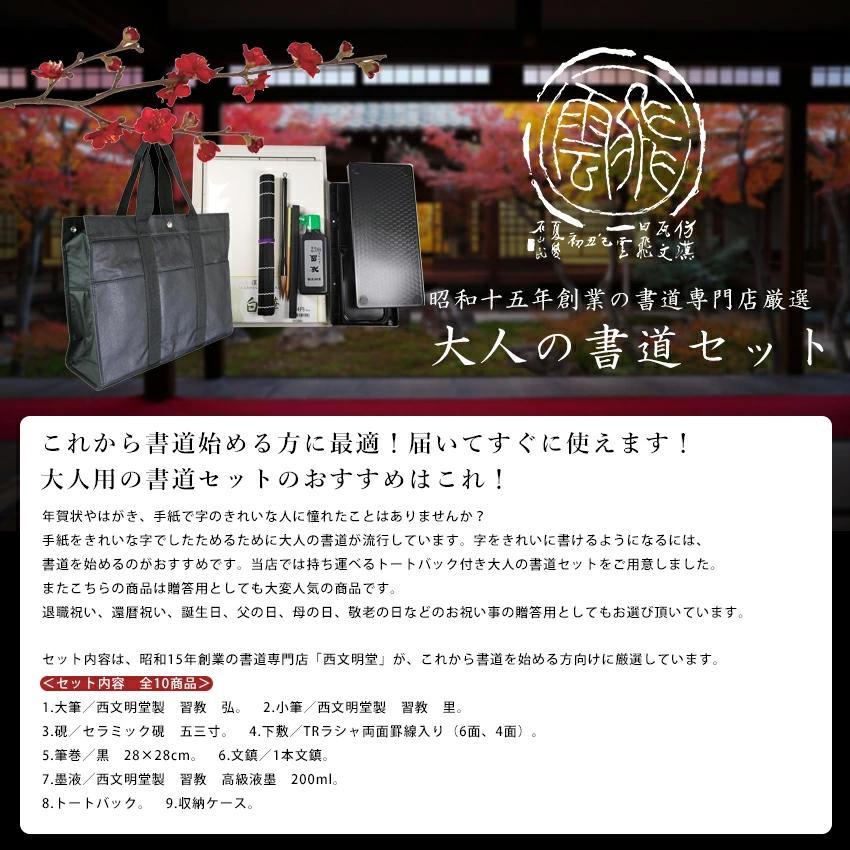 ☆10点セット！大人の書道セット トートバック付き（110MI92）書道専門