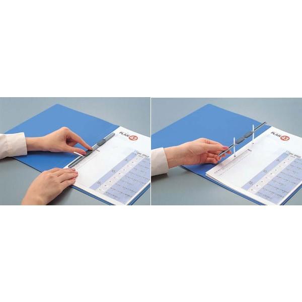 【B4-S・縦型】コクヨ／レターファイル・色厚板紙（フ-554B）青　2穴　収容枚数120枚　スライドコマが固定されてセットしやすい！ KOKUYO |  | 01