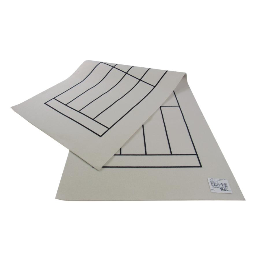 ☆【書道用品】書道用下敷き／下敷TRラシャ 両面罫入 白 両面長下敷