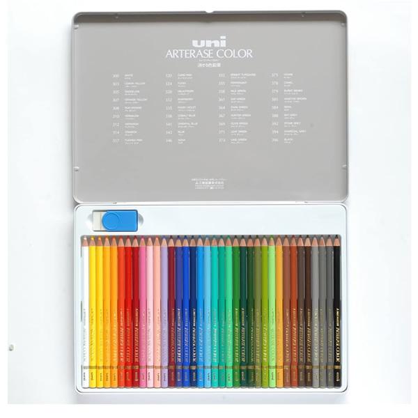 36色セット 三菱鉛筆 ユニ アーテレーズカラー 消せる色鉛筆 丸軸 Uac36c 紙を傷めず消しゴムで消せる デザインやスケッチ イラストなどに 94 ぶんぐる 通販 Yahoo ショッピング