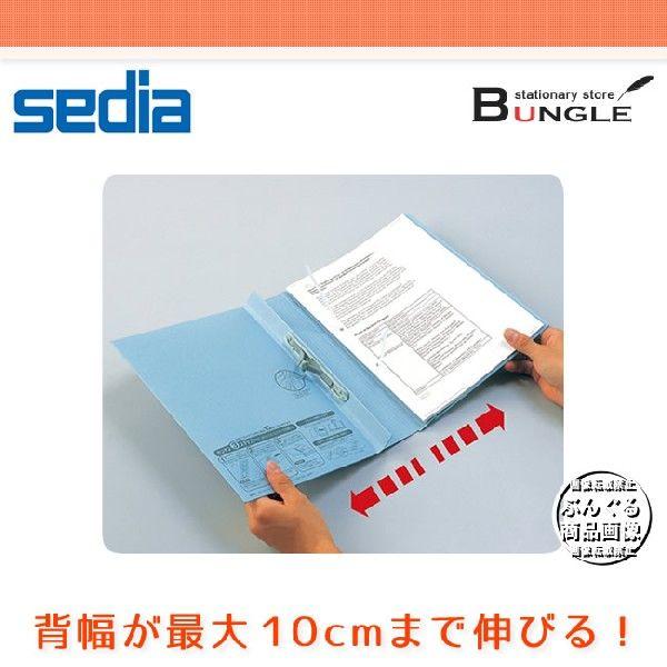 【A4-S】セキセイ／のび〜るファイル＜エスヤード＞AE-50FH-10（ブルー）転倒を防ぎ、書類をしっかり固定する外ひも付！｜bungle｜02