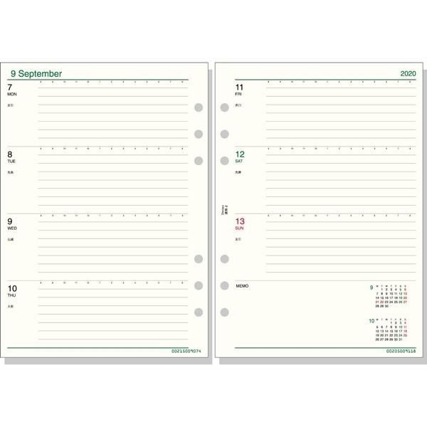 A5サイズ レイメイ藤井／手帳用リフィル 2020年 A5 ウィークリー DAR2002 (2019年 12月始まり)【Davinci】【手帳】【ダイアリー】｜bungle｜02