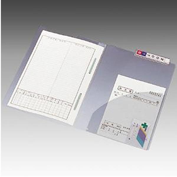 【送料無料・A4サイズ】LIHIT LAB.（リヒトラブ）／カルテフォルダー　ファスナー付 50枚入り（HK718U）伝票やカルテを一時保管できるポケット スリット付き_1
