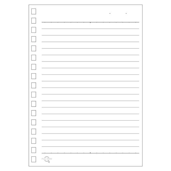 【A6-S】LIHIT LAB.（リヒトラブ）／ツイストノート＜専用リーフ＞　30枚入り（N-1663）B罫6mm×20行 |  | 01