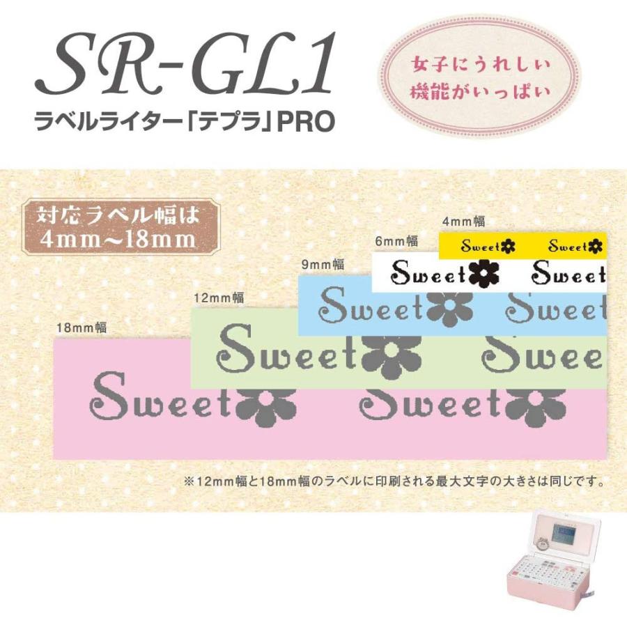 限定！アダプタ+クラフトテープセット！キングジム／ラベルライターガーリー「テプラ」PRO　SR-GL1アオ　ペールブルー　4〜18mm　テプラプロ 本体 1年保証｜bungle｜10