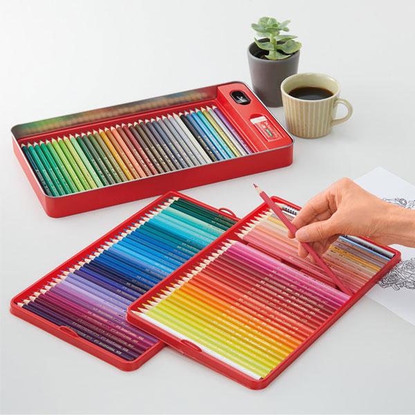 シヤチハタ／ファーバーカステル 水彩色鉛筆 100色セット（TFC-WCP/100C）筆、鉛筆、消しゴム、削り器がセット｜bungle｜02