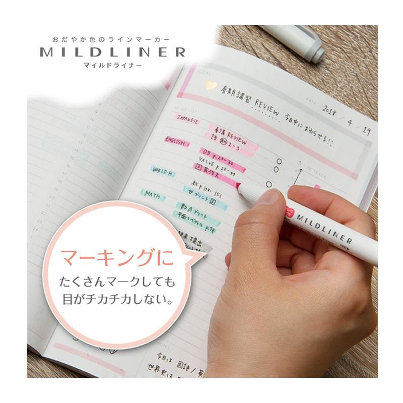 【5色セット】 ゼブラ／マイルドライナー 和みマイルド色5色セット（WKT7-5C-RC-N）太・細書き両用　マーキングにオススメ　ZEBRA |  | 04
