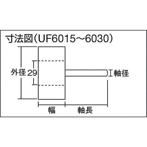 あすつく対応 「直送」 トラスコ TRUSCO UF6025#320 フラップホイール 外径６０Ｘ幅２５Ｘ軸径６ ５個入 ＃３２０ ３２０＃ UF-6025#320 114-7404｜bungoot｜03