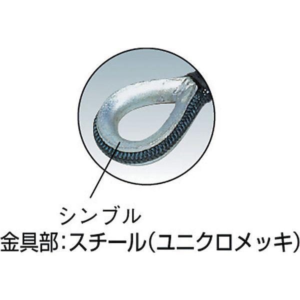 あすつく対応 「直送」 トラスコ TRUSCO SP-95C セフティパワーロープ 両端シンブル入 ９ｍｍＸ５ｍ SP95C 117-5637 両端シ_1