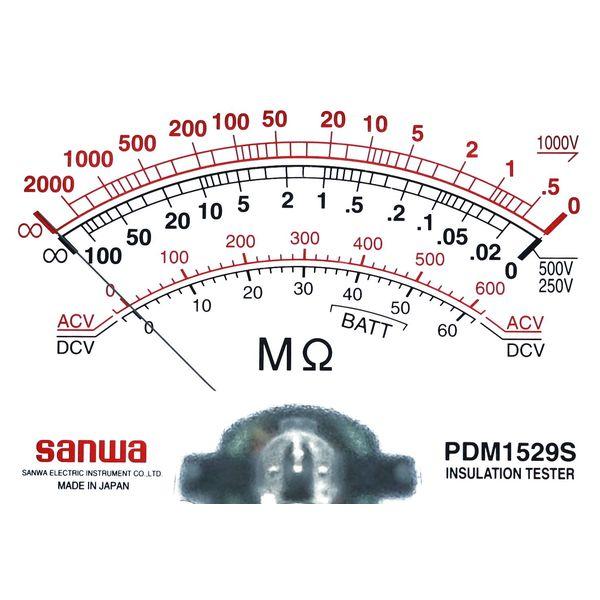 「直送」 sanwa 三和電気計器 PDM1529S アナログ絶縁抵抗計 １０００Ｖ／５００Ｖ／２５０Ｖ PDM1529S ポイント10倍 【Topdon】