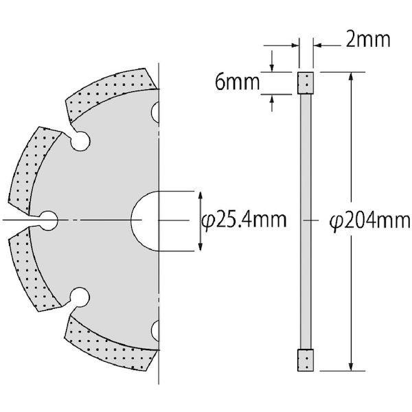 あすつく対応 「直送」 ロブテックス LOBSTER SL 200 ダイヤモンドカッター レーザー 乾式 ２０４ｍｍ SL200 レーザー エビ ダイ_1