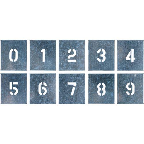 あすつく対応 「直送」 つくし工房 J91B 吹付プレート 数字 ０〜９ １０枚組 中サイズ 421-5311