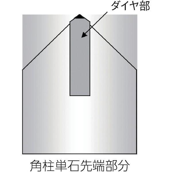 あすつく対応 「直送」 トラスコ中山（ＴＲＵＳＣＯ） ＴＲＵＳＣＯ TKDD1206 角柱単石ダイヤモンドドレッサー 12Φ 0．6角 400-466_2