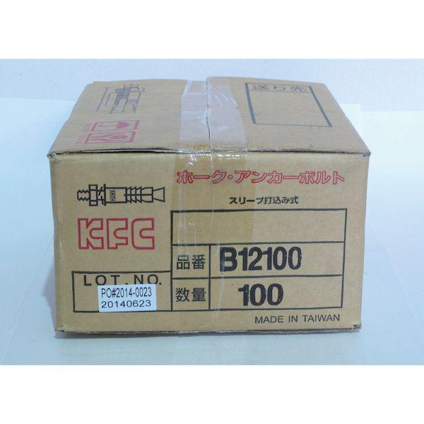 あすつく対応 「直送」 ケー・エフ・シー B12100 【100個入】ホーク・アンカーボルトＢタイプ スチール製Ｍ１２ 全長１００_1