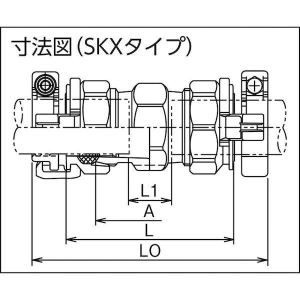 あすつく対応 「直送」 【個数：1個】ＳＫカワニシ SKXSV50 塩ビ管用継手　ＳＫＸソケットＶ５０