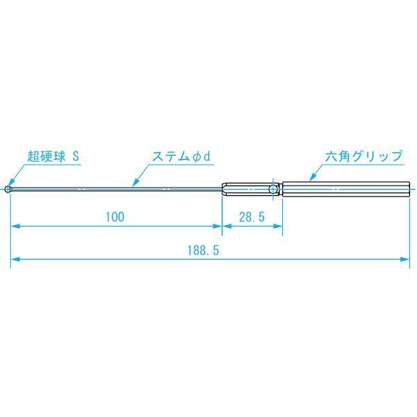 あすつく対応 「直送」 ＳＫ BTS-054 ボールギャップゲージ ステム径２．３ｍｍ 規格φ５．４ BTS054 新潟精機_2