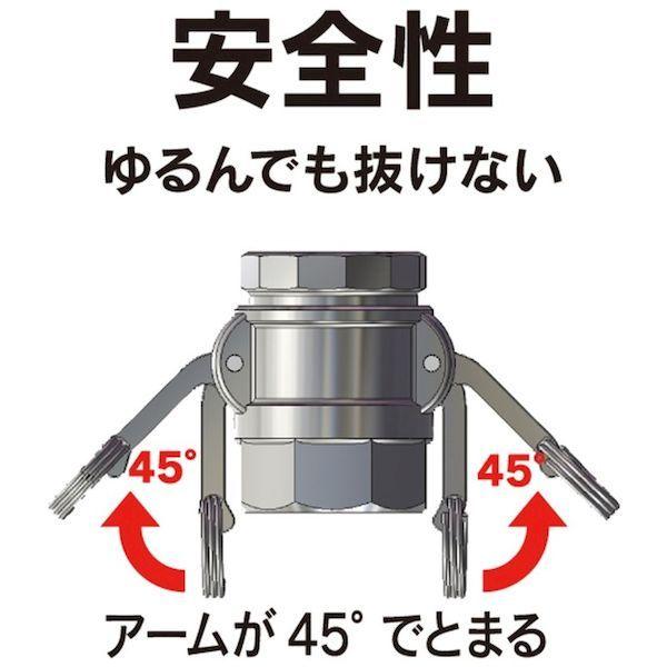 あすつく対応 「直送」 トヨックス 633-C 1-1/2 AL カムロック カプラー ホースシャンク アルミ ６３３−Ｃ １−１／２インチ ＡＬ 633C112｜bungoot｜05