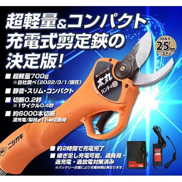 ニシガキ N-928 太丸ハンディー25 バッテリー・充電器付き N928_2