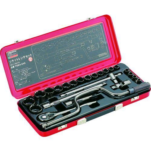あすつく対応 「直送」 トラスコ中山 TSW4-24S ソケットレンチセット 差込角１２．７ｍｍ ２４Ｓ込角１２．７ｍｍ ２４Ｓ TSW424S 30
