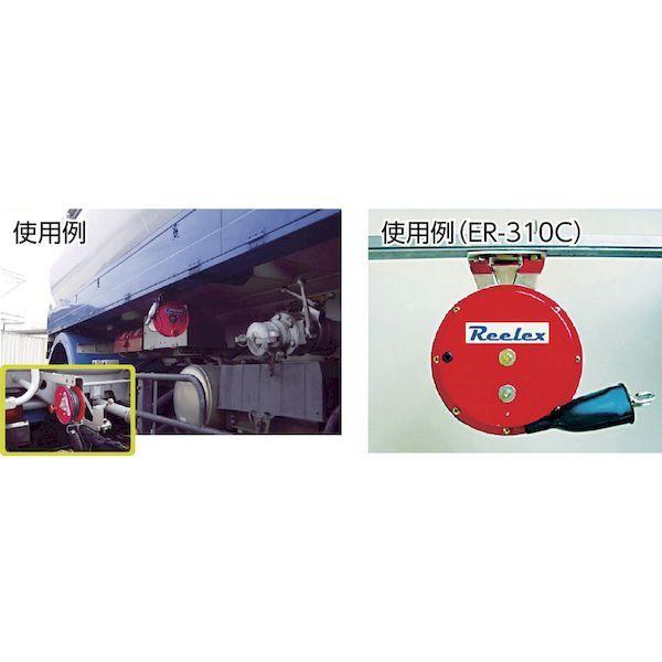 あすつく対応 「直送」 中発販売 Reelex ER-415 自動巻アースリール据え置き取付タイプ５０Ａアースクリップ付 ER415