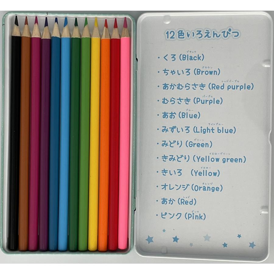 カミオジャパン 色鉛筆「缶ケース入り12色いろえんぴつ」ディズニー