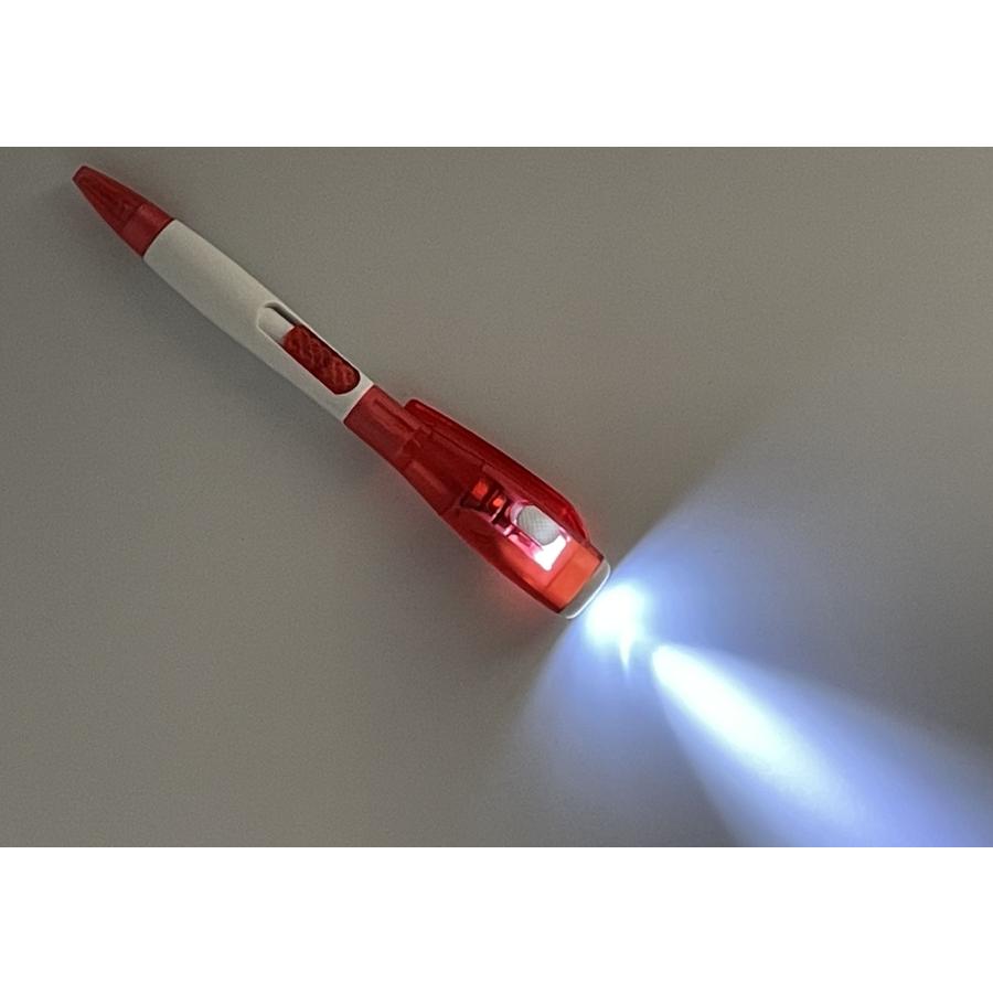 ライト付きボールペンm-4294 3本セット 4種類からカラー選択可