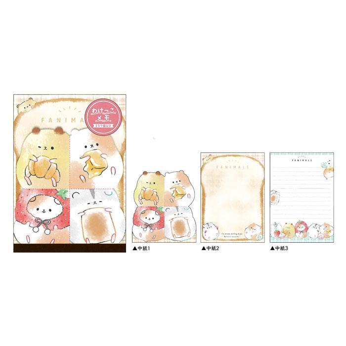 CRUX（クラックス） わけっこメモ ファニマルズ A6サイズ 楽しい文具