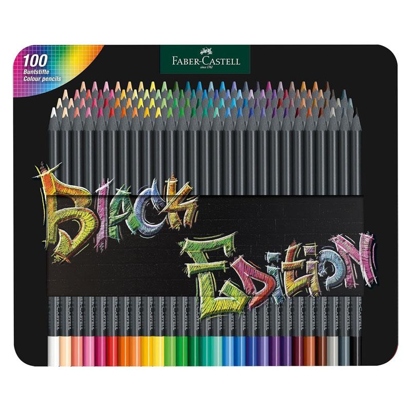 Faber-Castell 色鉛筆 ブラックエディション 36本入り缶 ファーバーカステル ブラックエディション カラーペンシル 色鉛筆 36色