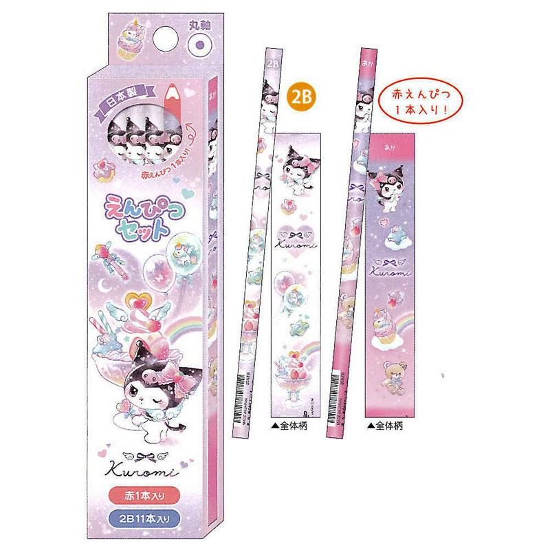 カミオジャパン クラックス クロミちゃん 鉛筆 ハート ダース 2B 赤