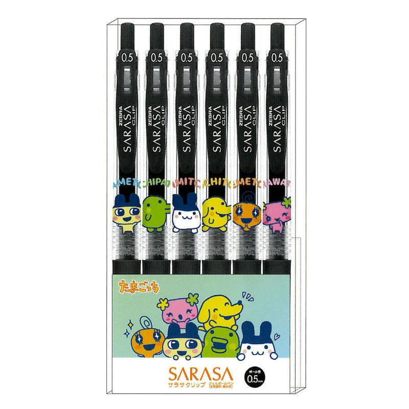 たまごさらだブラシ サラサ カミオジャパン サラサクリップ 0.5 たまごっち ゼブラ 6本組