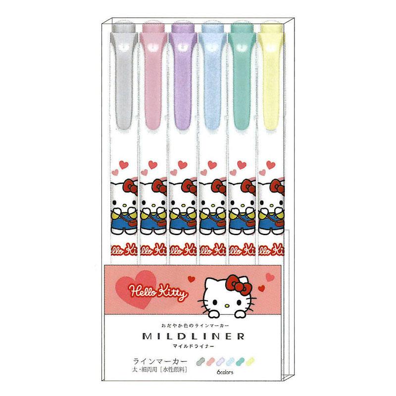 マイルドライナー カミオジャパン ハローキティ 6色セット ゼブラ 蛍光