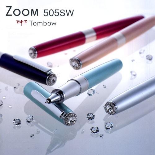 トンボ ZOOM 505SW 水性ボールペン ペントップに輝くスワロフスキー